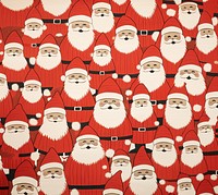 Santa pattern many nature art backgrounds. AI generated Image by rawpixel.
