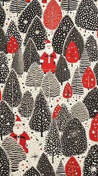Santa pattern many nature outdoors winter. AI generated Image by rawpixel.