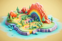Rainbow outdoors nature creativity. AI generated Image by rawpixel.
