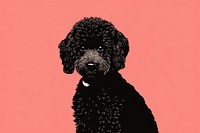 Black poodle dog animal mammal pet. AI generated Image by rawpixel.