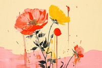 Flower art painting poppy. AI generated Image by rawpixel.