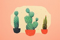 Group of cactus plant art creativity. AI generated Image by rawpixel.