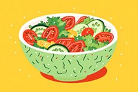 Salad bowl vegetable plant food. AI generated Image by rawpixel.