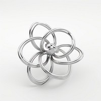 A flower symbol silver jewelry metal. AI generated Image by rawpixel.