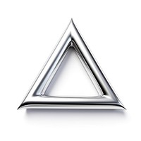 A triangle symbol silver shape metal. AI generated Image by rawpixel.