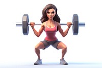 Squat sports cartoon adult. AI generated Image by rawpixel.