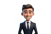 Businessman cartoon white background technology. AI generated Image by rawpixel.