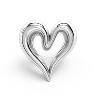 A heart silver platinum jewelry. AI generated Image by rawpixel.