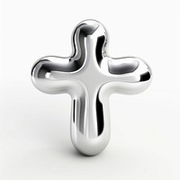 A plus symbol silver metal. AI generated Image by rawpixel.