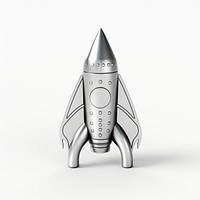 A rocket metal white background spacecraft. AI generated Image by rawpixel.
