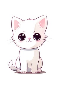 Cat cartoon drawing animal. AI generated Image by rawpixel.