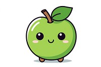 Apple cartoon green cute. AI generated Image by rawpixel.
