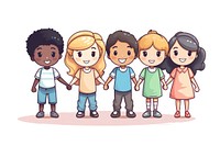 Diverse kids cartoon child cute. AI generated Image by rawpixel.