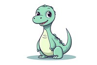 Plesiosaurus dinosaur cartoon animal cute. AI generated Image by rawpixel.
