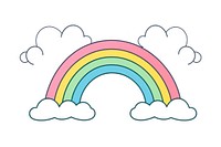 Rainbow cartoon nature line. AI generated Image by rawpixel.