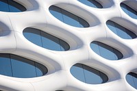The white facade of a building architecture window city. AI generated Image by rawpixel.