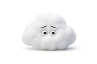 Cloud cartoon white white background. AI generated Image by rawpixel.