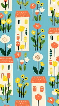 Flower pattern art backgrounds. AI generated Image by rawpixel.
