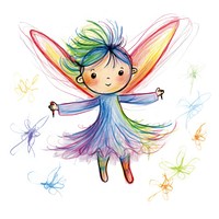 Baby fairy drawing sketch white background. AI generated Image by rawpixel.