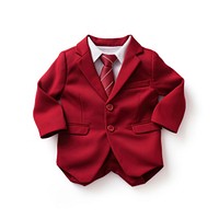 Baby suit blazer maroon white background. AI generated Image by rawpixel.