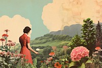 Gardening outdoors painting nature. AI generated Image by rawpixel.