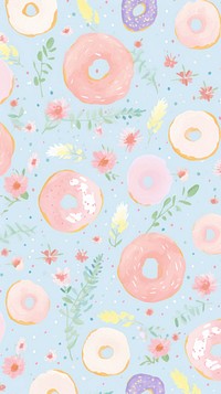 Donut pattern food confectionery. AI generated Image by rawpixel.