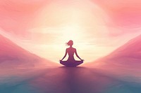 A woman doing yoga spirituality silhouette adult. AI generated Image by rawpixel.