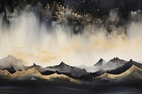 Mountain and night sky nature landscape panoramic. AI generated Image by rawpixel.