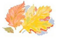 Autumn leave painting cartoon sketch. AI generated Image by rawpixel.