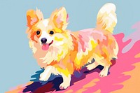 Dog painting cartoon mammal. AI generated Image by rawpixel.