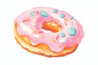 Doughnut dessert cartoon donut. AI generated Image by rawpixel.