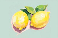Lemon painting cartoon fruit. AI generated Image by rawpixel.
