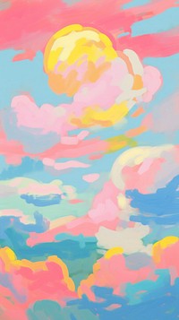 Sunset painting backgrounds abstract. AI generated Image by rawpixel.