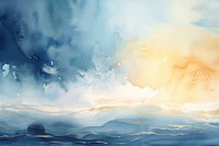 Sea and sunset painting nature backgrounds. AI generated Image by rawpixel.