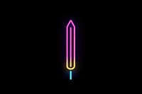 Pencil icon neon light night. AI generated Image by rawpixel.