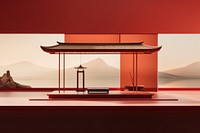 Red architecture building nature. AI generated Image by rawpixel.