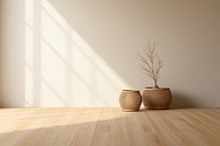 Cream Linen and Rattan Wood wood architecture flooring. AI generated Image by rawpixel.