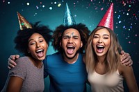 African people birthday laughing party. AI generated Image by rawpixel.