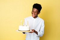 African American a boy teenage party cake birthday. AI generated Image by rawpixel.