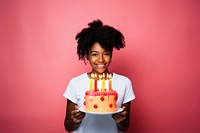 African American a pretty gril teenage party cake birthday. AI generated Image by rawpixel.