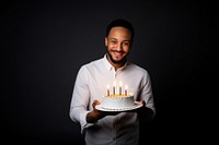 African American gorgeous a man party cake birthday. AI generated Image by rawpixel.