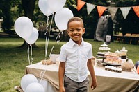African American boy party birthday outdoors. AI generated Image by rawpixel.