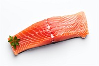 Salmon salmon seafood white background. AI generated Image by rawpixel.