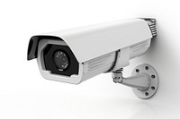 Security camera white background surveillance electronics. AI generated Image by rawpixel.