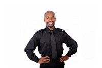 Security guard officer adult white background. AI generated Image by rawpixel.