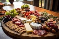 Charcuterie cheese board brunch table food. AI generated Image by rawpixel.