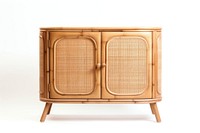Rattan cabinet sideboard furniture white background. AI generated Image by rawpixel.