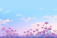 A Daisy feild wallpaper in the morning flower purple backgrounds. AI generated Image by rawpixel.