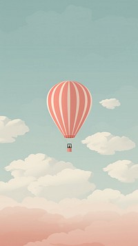 Hot air balloon aircraft vehicle sky. AI generated Image by rawpixel.