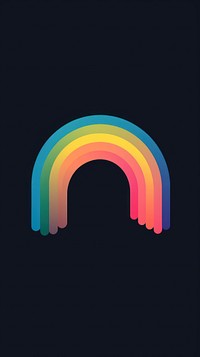 Rainbow logo creativity darkness. AI generated Image by rawpixel.
